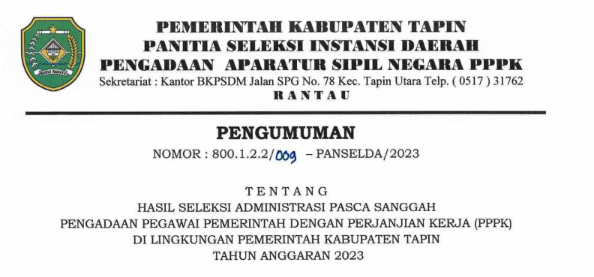 gambar pengumuman